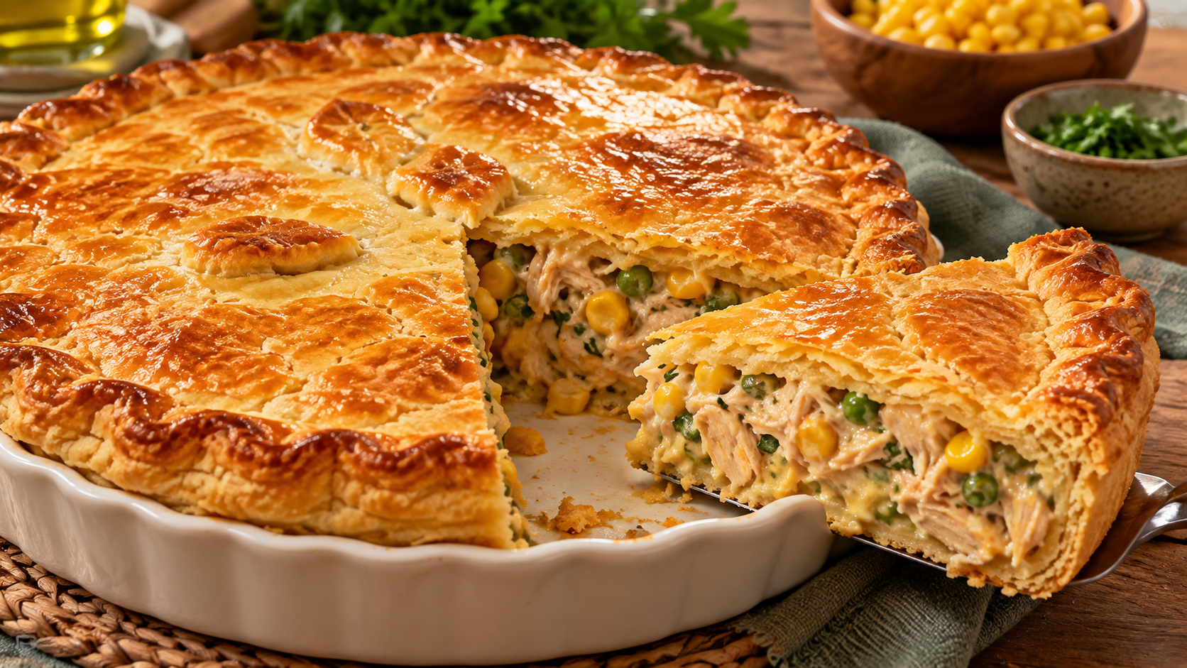 Imagem de capa: Empadão de frango com massa amanteigada