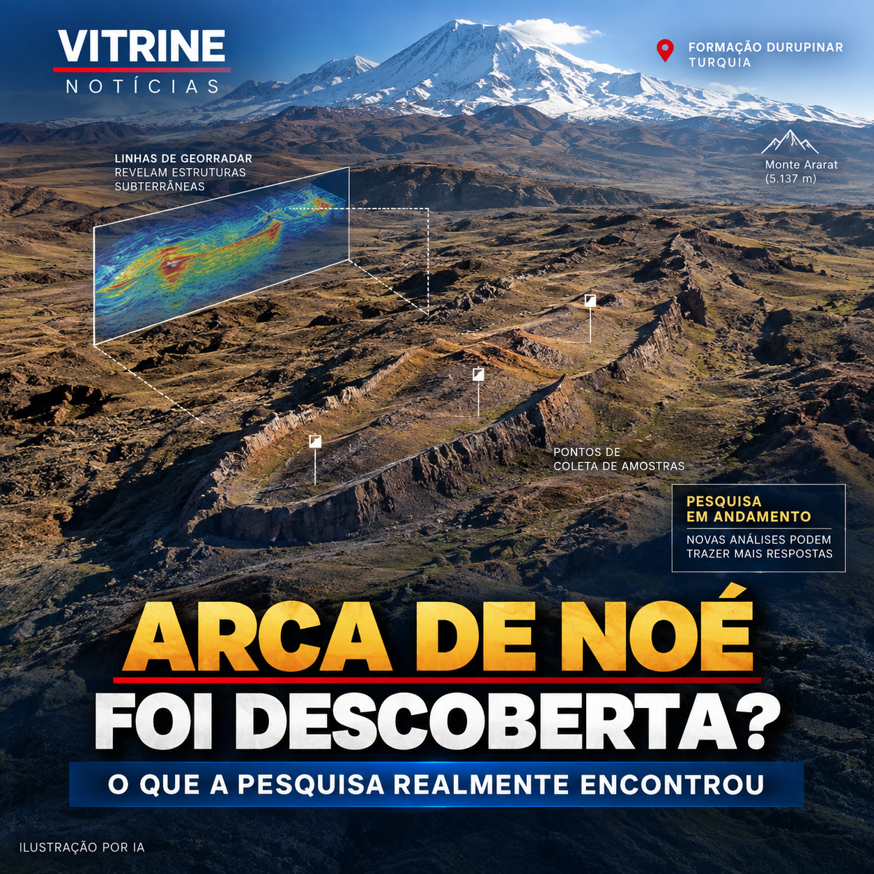 Imagem de capa: Arca de Noé foi descoberta? O que a pesquisa na Turquia realmente encontrou