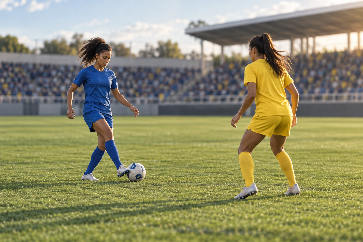 Ilustração por IA sobre Futebol feminino no Brasil: entenda as competições nacionais